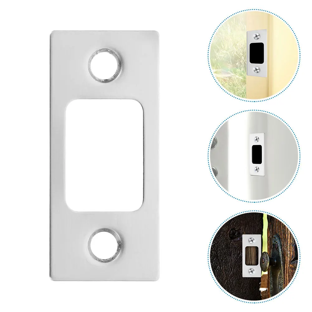 

6 Pcs Cam Block Backplate Bolt Accessories Deadbolt Cover Stainless Steel Black Door Strike