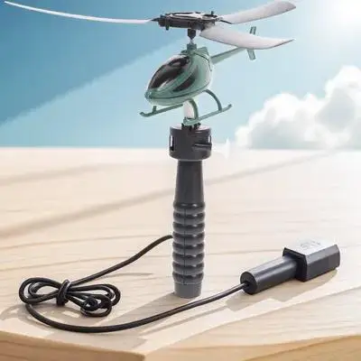 سحب سلسلة هليكوبتر للأطفال المروحية التعليمية الإبداعية الطيران الجمعية DIY بها بنفسك متعة هدية الاطفال لعبة هليكوبتر سحب سلسلة لعبة الطائرة #6