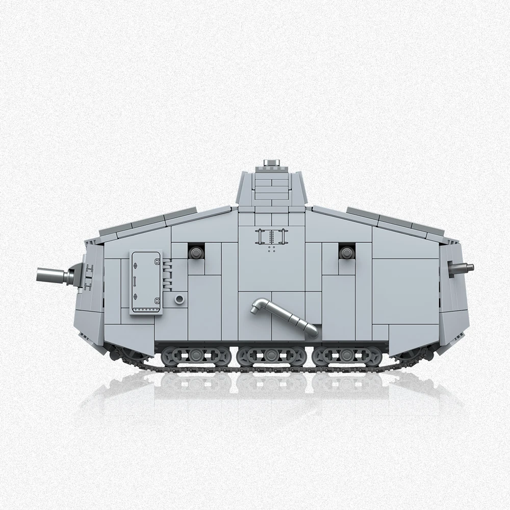 WW1 Militaire Leger Soldaten Wereldoorlog I Zware Tank Mk.V A7V Zware Tank Model Monteren Bouwstenen Bakstenen kinderen DIY Speelgoed