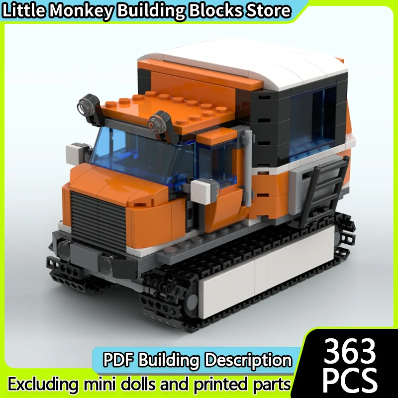 

City Car Model MOC Building Bricks Classic Arctic Exploration Vehicle Modular Technology Children Holiday Gift Assemble Toy Suit