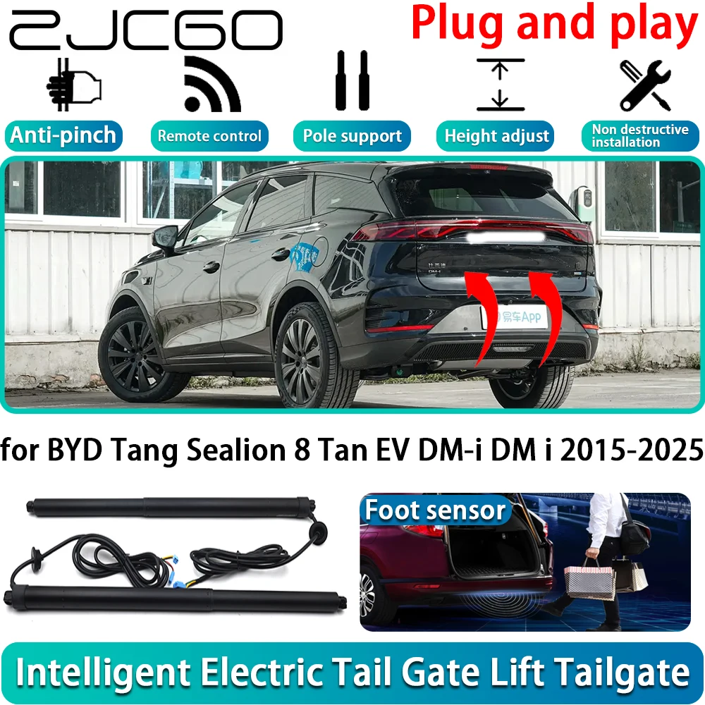 

ZJCGO for BYD Tang Sealion 8 Tan EV DM-i DM i 2015-2025 OEM Electric Powered Tailgate Power Liftgate Automatic Tailgate System