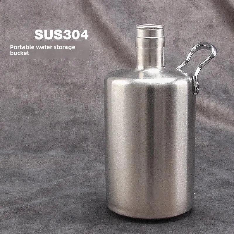 

Portable Outdoor Water Buet 304 Stainl Steel Pure Water Storage Beverage Fruit Tea Buet Lightweight Carry-On Cam T...