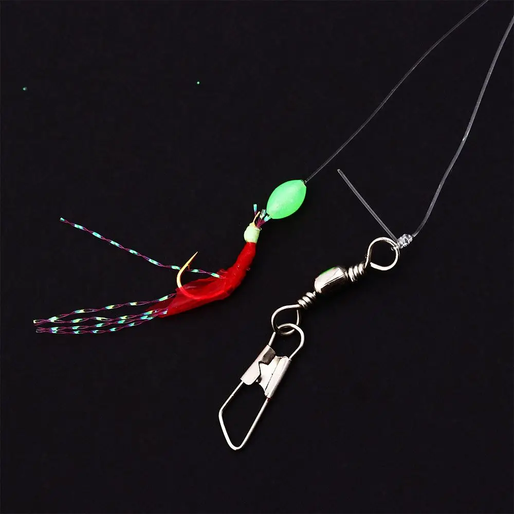 حبة الصيد السنانير الصيد ريشة هوك الصيد Sabiki الحفارات الاصطناعي الصيد السحر الصيد سلسلة السنانير جلد السمك تنورة إغراء