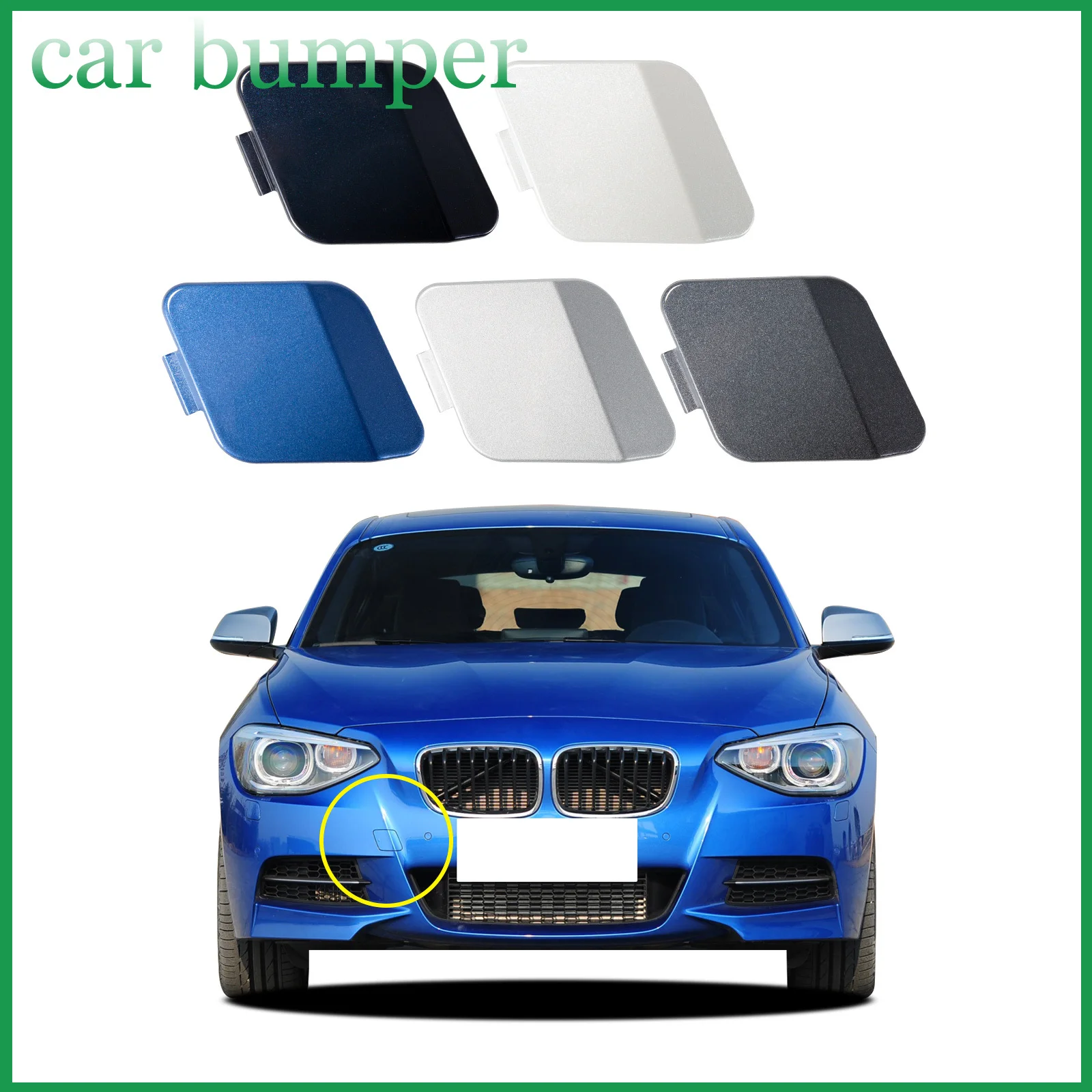 

Front Bumper Tow Hook Cap Towing Eye Cover For BMW 1 Series M-Sport F20 Sedan F21 Wagon for 114i 116d 2012 -2014 51118053828