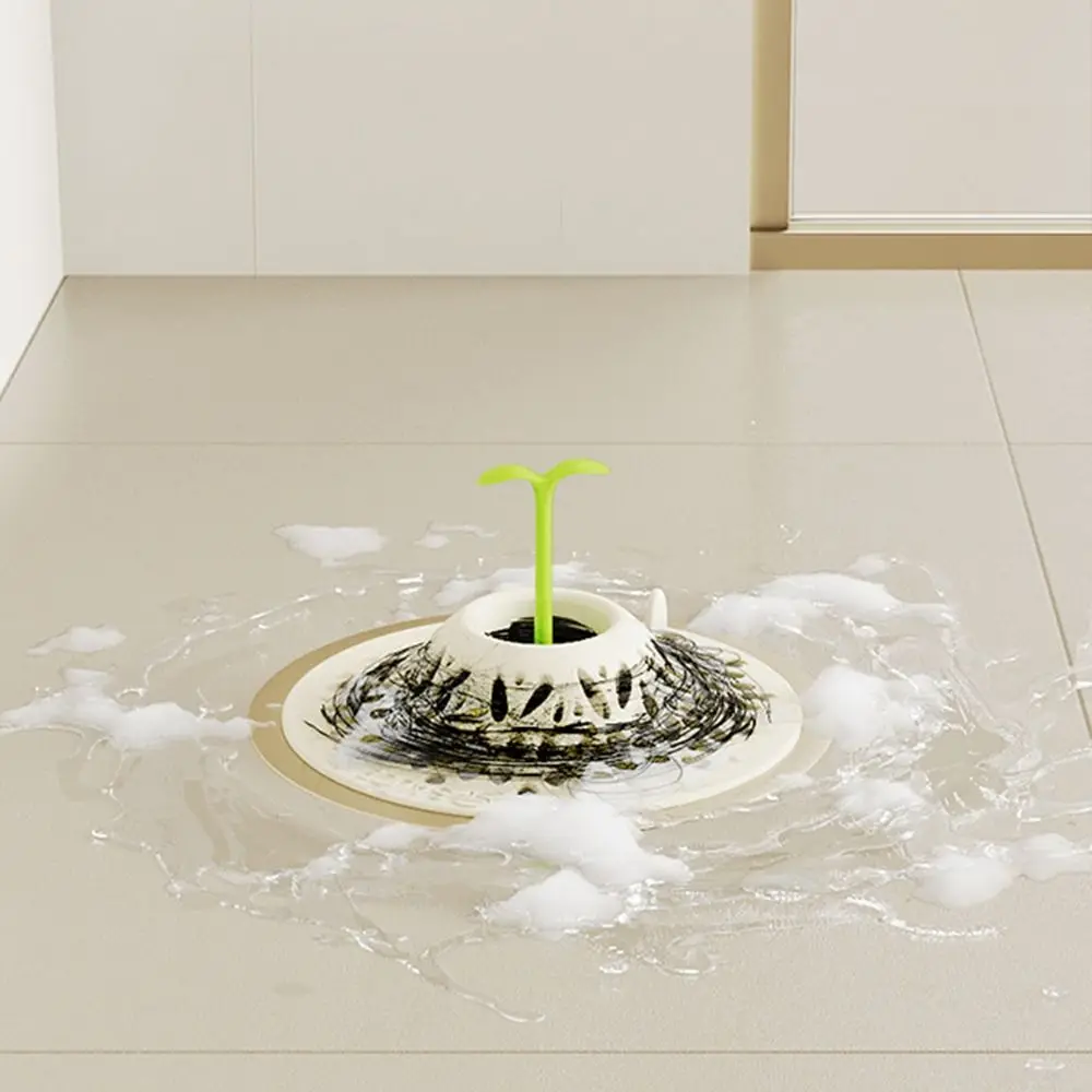 Deodorizing Kitchen Sink Automatic Filter Sink Drain Plug Accessories Anti-blocking Basket Sink Drain Strainer Press