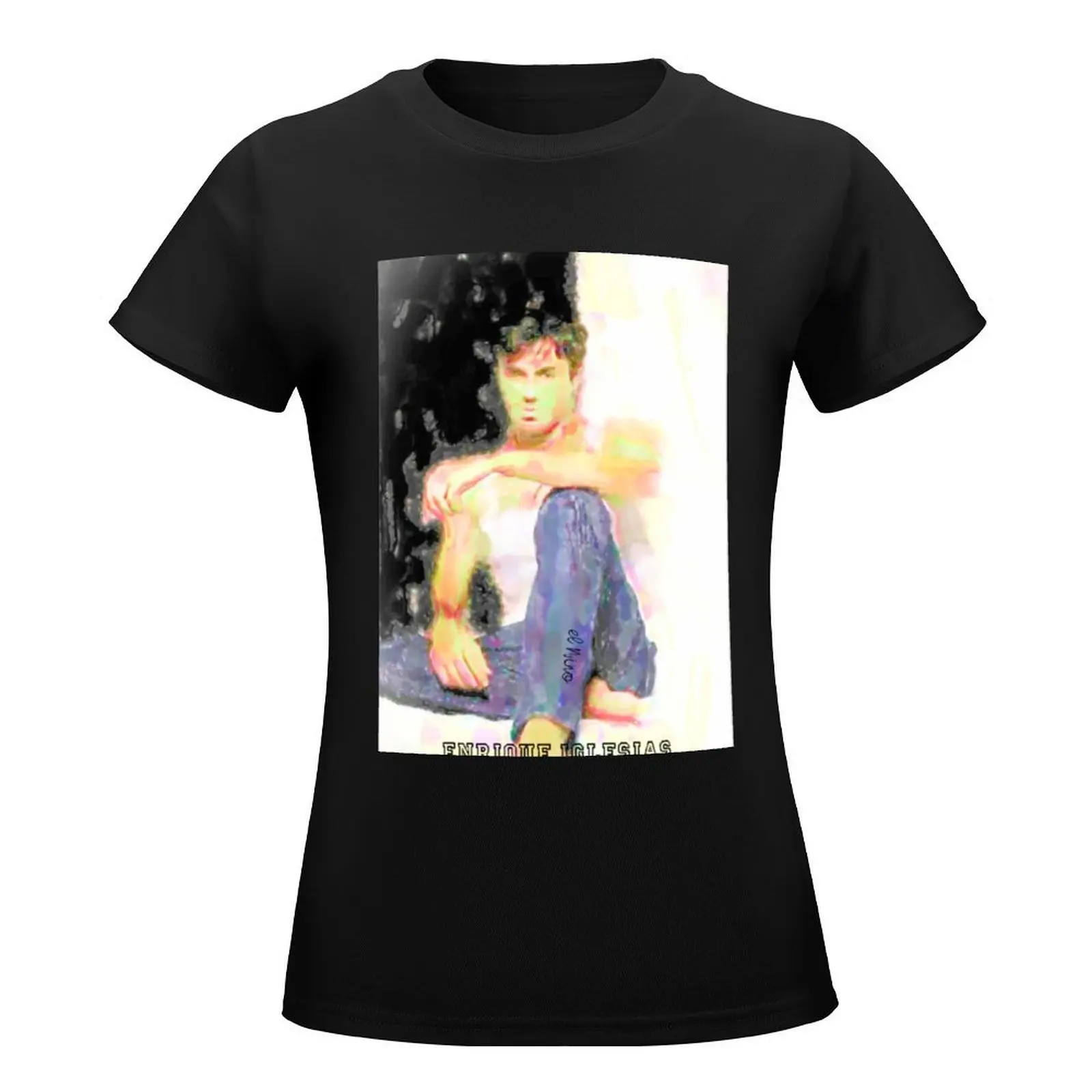 ENRIQUE IGLESIAS 1 T-Shirt korean fashion Short sleeve tee tight shirts for Women