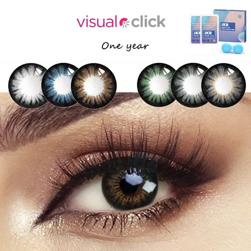 VisualClick Natural Color Lens Eyes 1Pair Colored Contact Lenses for Eyes Big Eye Lenses Color Lenses Eye Contacts Beautiful Eye