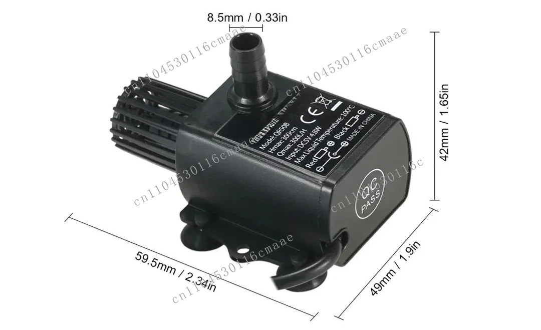 New Power Supply Micro DC Brushless Fountain Pet Water Dispenser Pump Suitable for QR50B