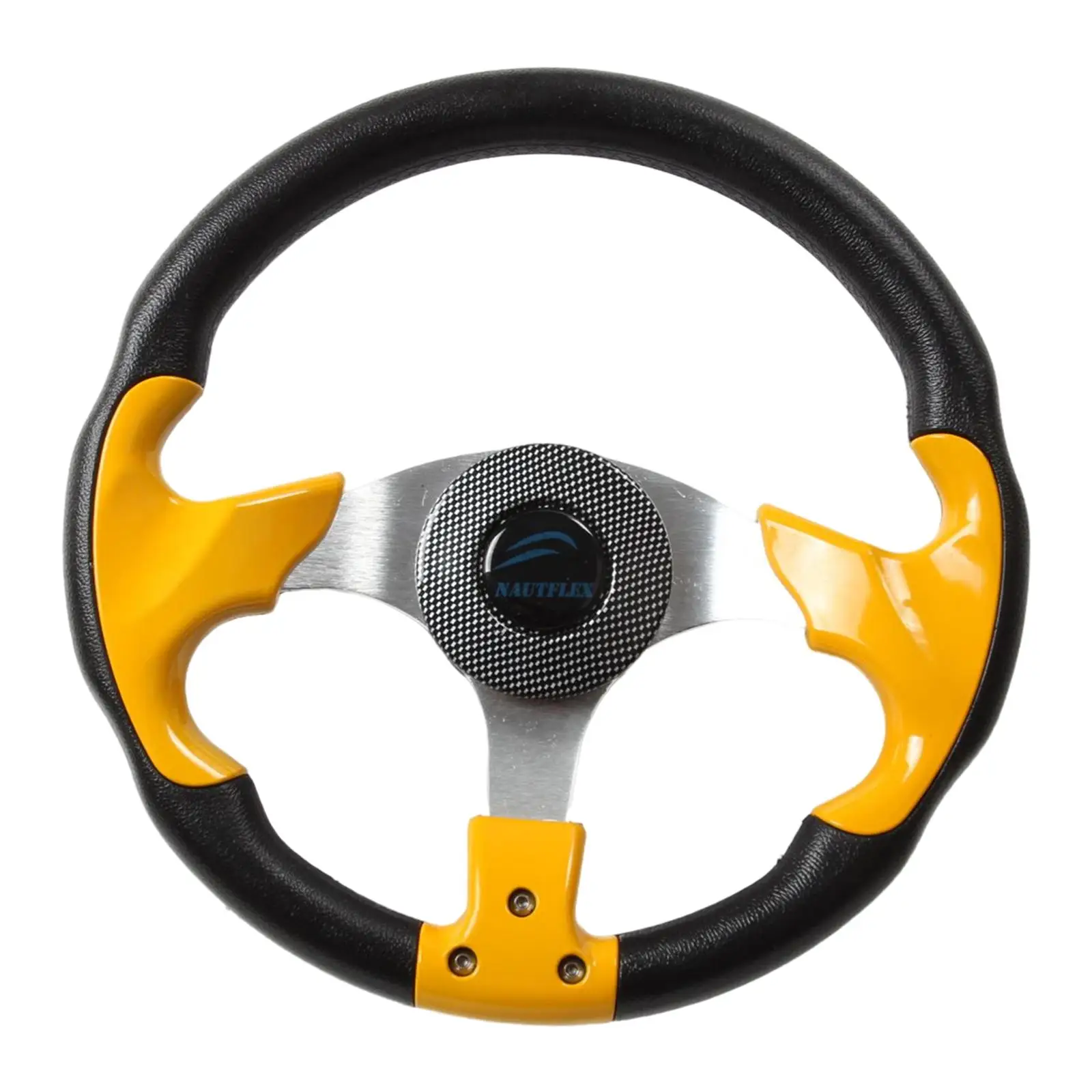 Boat Steering Wheel 3 Spoke Yellow Replacement Non directional 320 Foam Boat