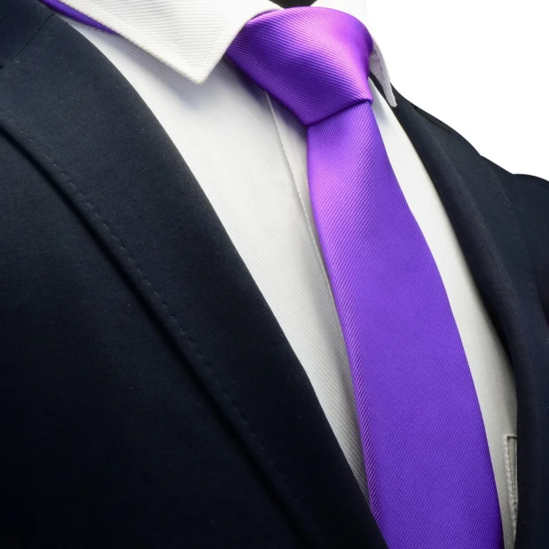 GUSLESON Kwaliteit Jacquard Geweven Zijde Effen Stropdas voor Mannen 8 cm Klassieke Effen Stropdas Rood Marine Goud Geel Stropdassen voor Bruiloft Zakelijk