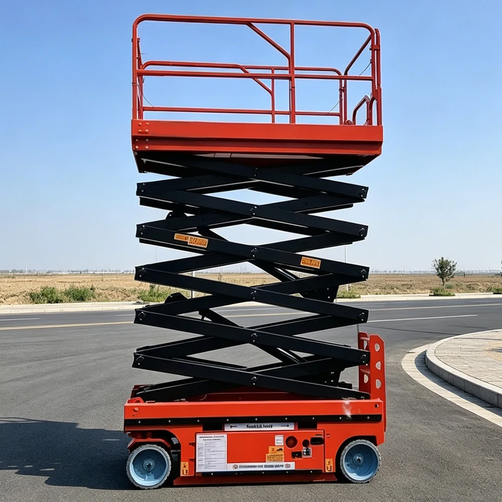 Electric Lifting Platform Mobile Self Propelled Hydraulic Electric Scissor Lift For Aerial Work Heavy Duty Stable Lifting
