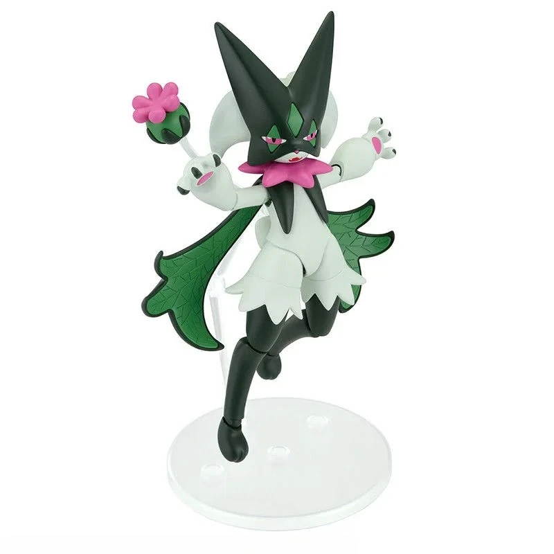 Original Bandai Pokemon Figures Meowscarada Anime Action Figure Simple Assembly Collectible Model Ornaments Model Toys
