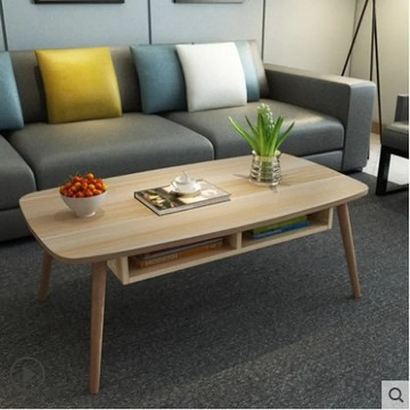 Nordic Coffee Table Simple Living Room Furniture Mini Coffee Table Solid Wood Tea Table Simple Simple Oval Coffee Table