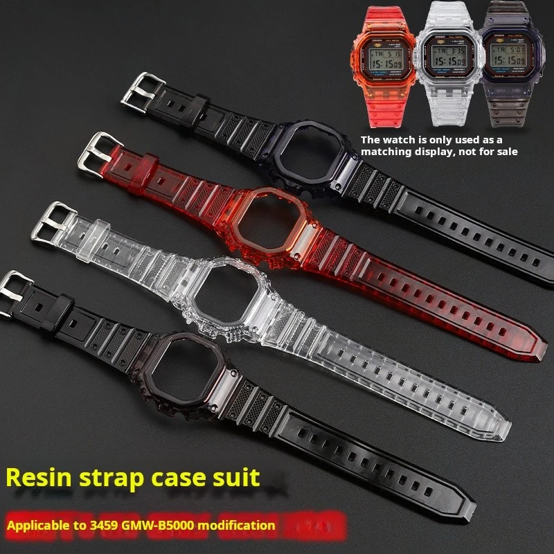 

New Rubber watchband Bezel Set accessories For Casio G-Shock GMW-B5000 3459 modified resin case strap men's Replacement Bracelet