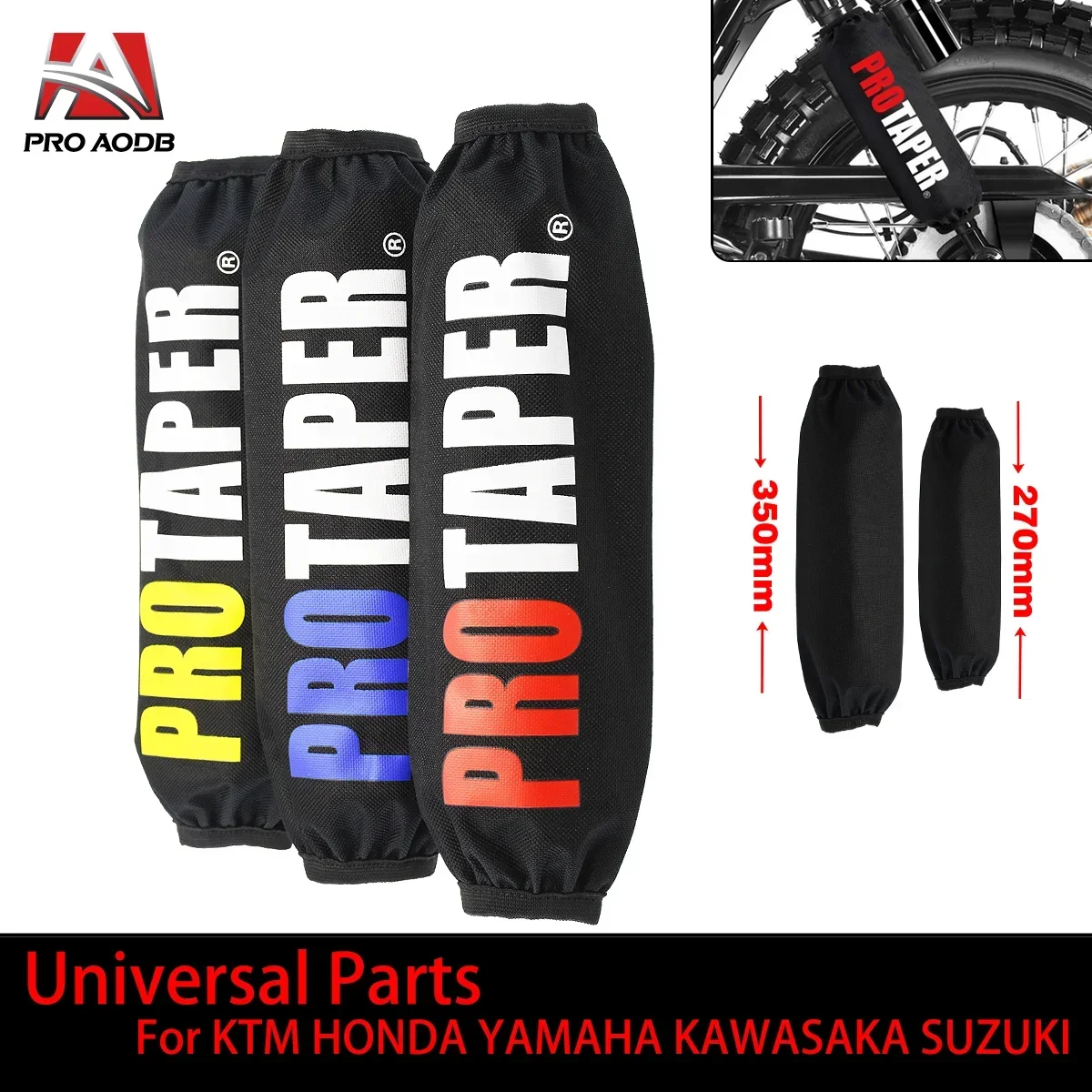 

Universal Parts Dirt Bike Motorcycle ATV Quad Motocross 270mm 350mm Rear Shock Absorber Suspension Protector Protection Cover