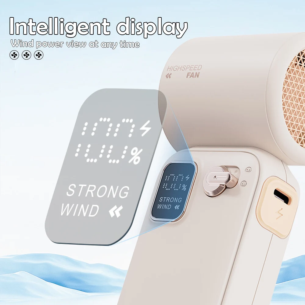 2025 novo mini ventilador de potência turbo portátil 10 m/s velocidade do vento 3600mah usb recarregável ventilador de alta velocidade ventilador violento mini design de bolso