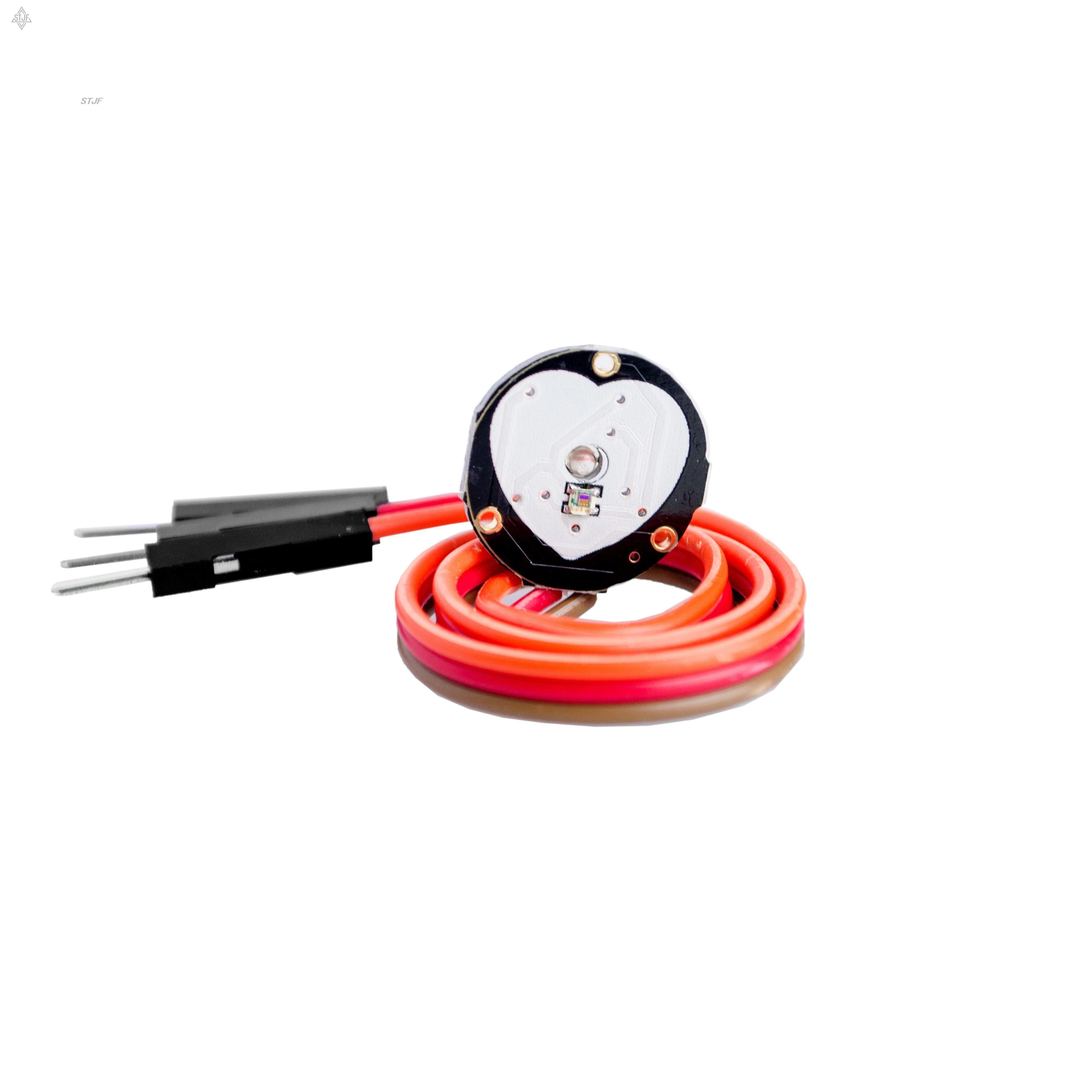 SJTF! Kit Sensor de Pulso Módulo de Freqüência Cardíaca Pulsesensor com Encaixe