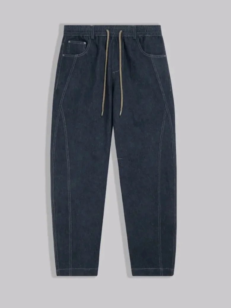 

Original Washed Spring New Men's Comfortable Casual Fashionable Versatile Loose Fit Jeans mid Waist Trousers Breathable