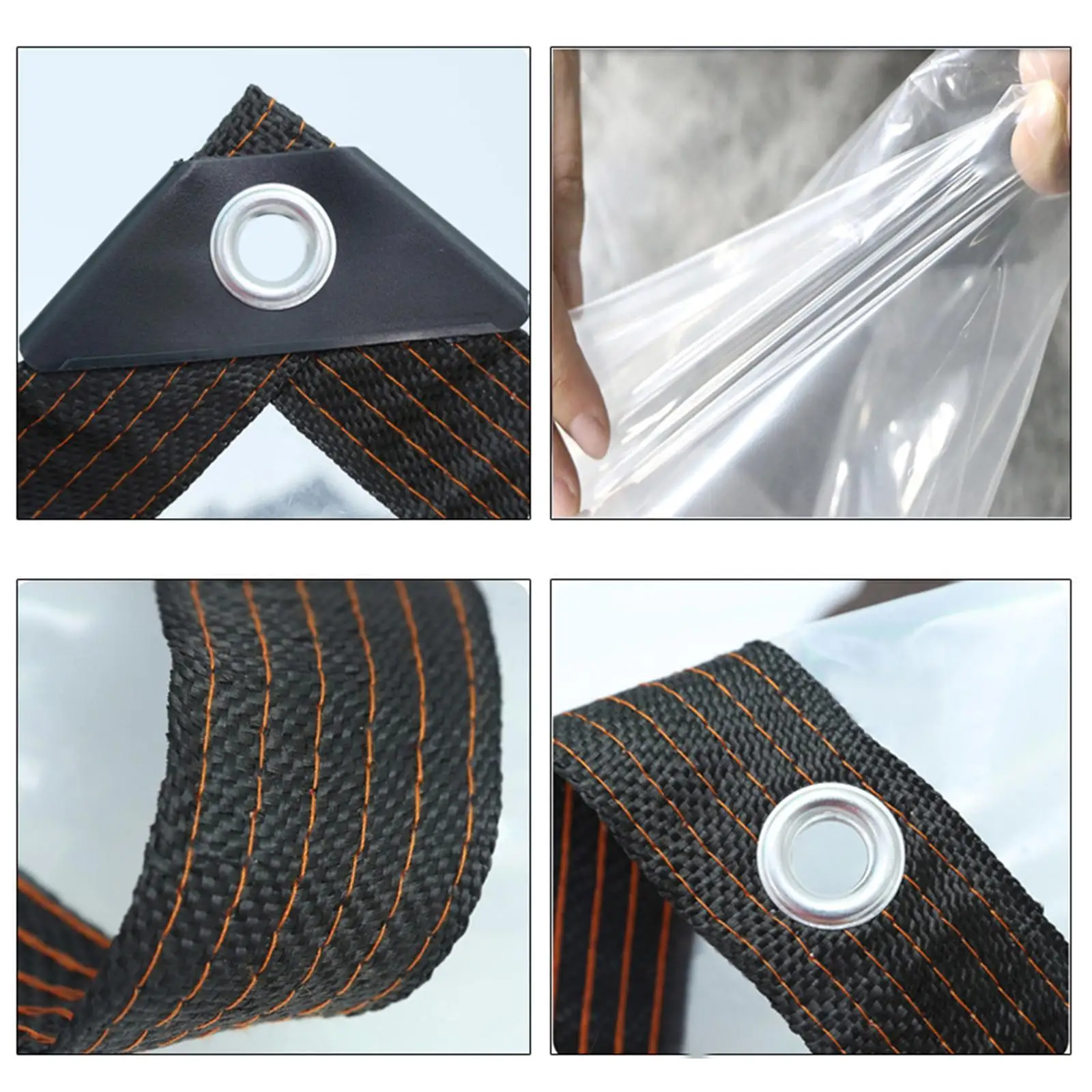 قماش القنب الشفاف الدفيئة قماش القنب القماش المشمع الملحقات المقاومة للماء خياطة معززة مع الحلقات حماية التجميد متعددة الأغراض