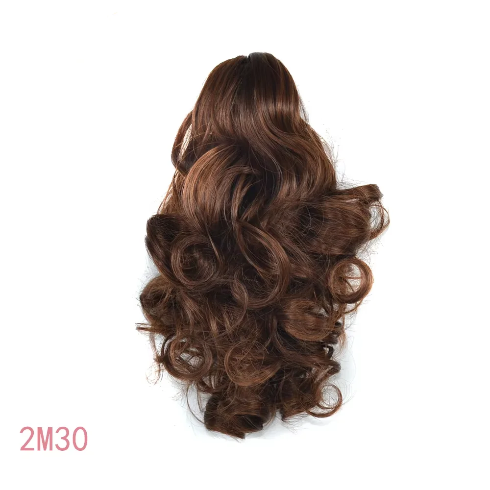 12 Zoll Lockiger Clip-In Pferdeschwanz Haarverlängerung Langes Welliges Synthetisches Haarteil Voluminöser Clip-In Pferdeschwanz für Damen Partykleidung – Detail 16