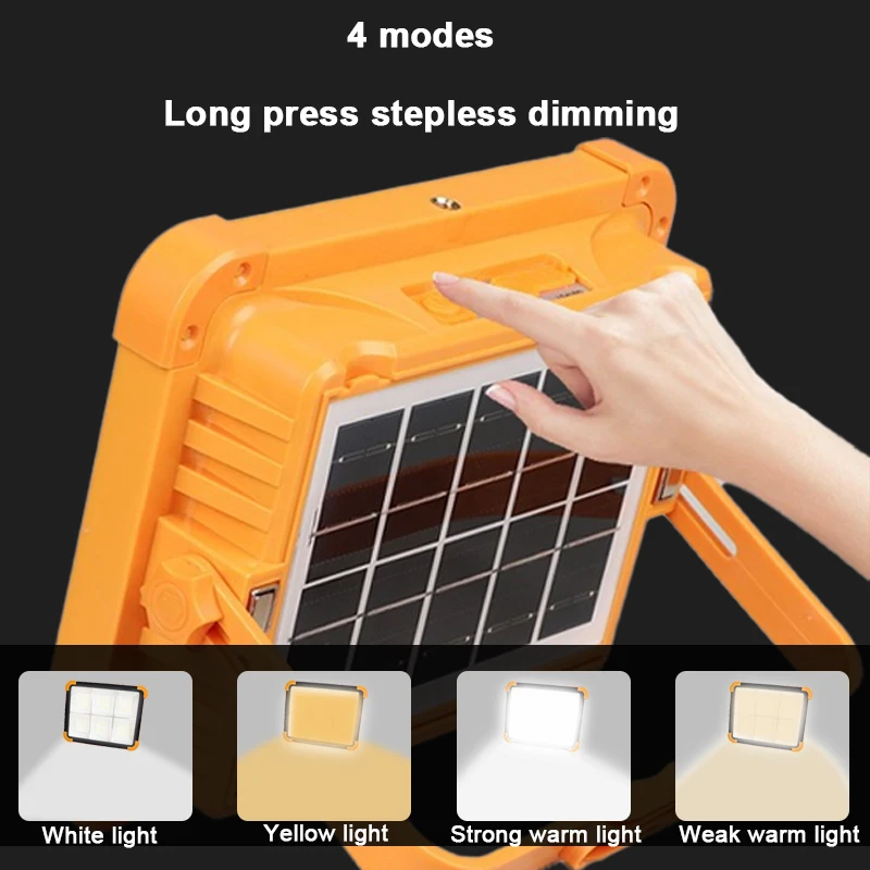 RUISENZHUO Solar Rechargeable Camping Lantern High Power Bank LED Tent Light Powerful Magnet Flashlight Repair Emergency Lamp