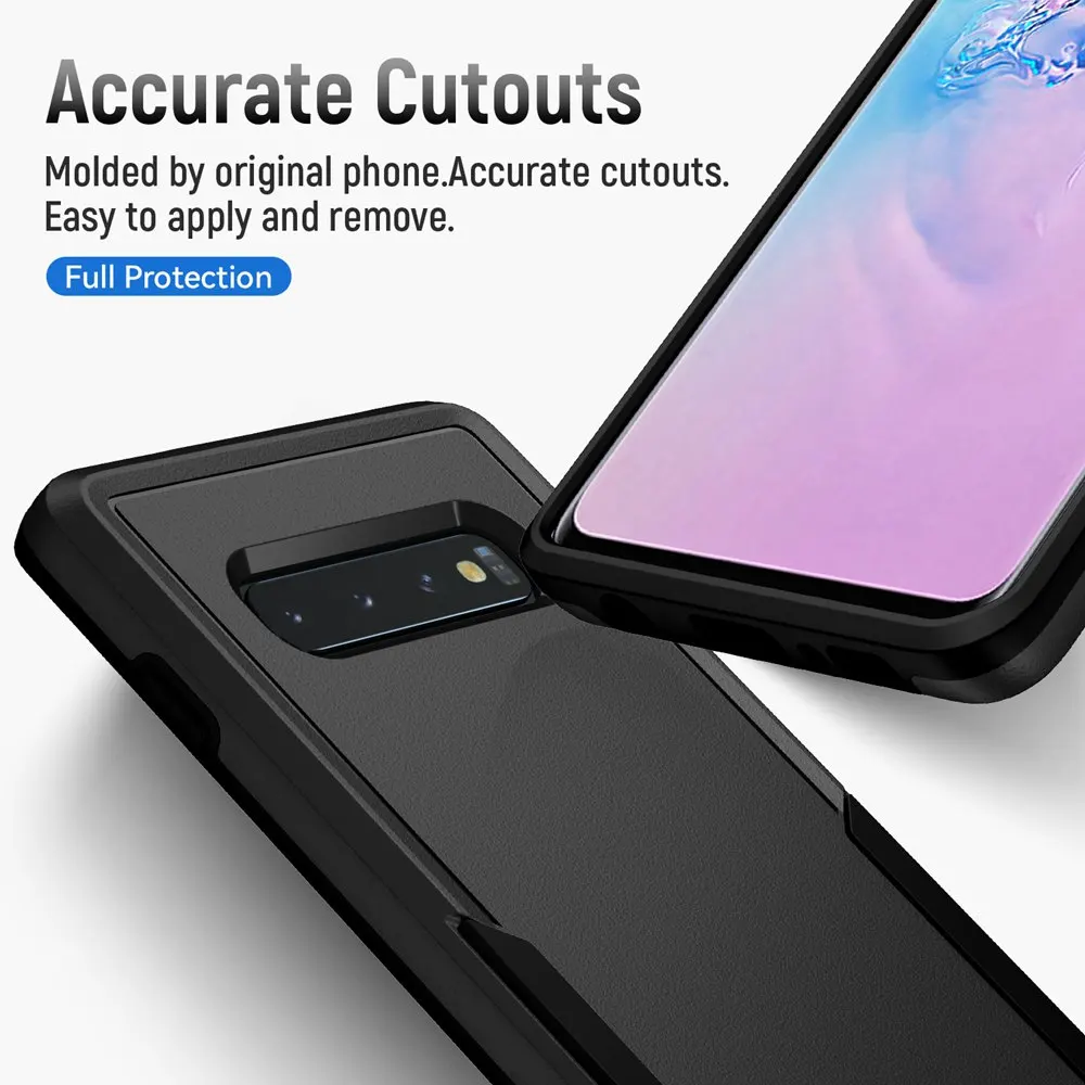 Hülle für Galaxy S10 Plus, stoßfeste Hybrid-Hülle mit zweilagigem Design, harte Abdeckung für Samsung Galaxy S10 Hüllen. – Detail 6