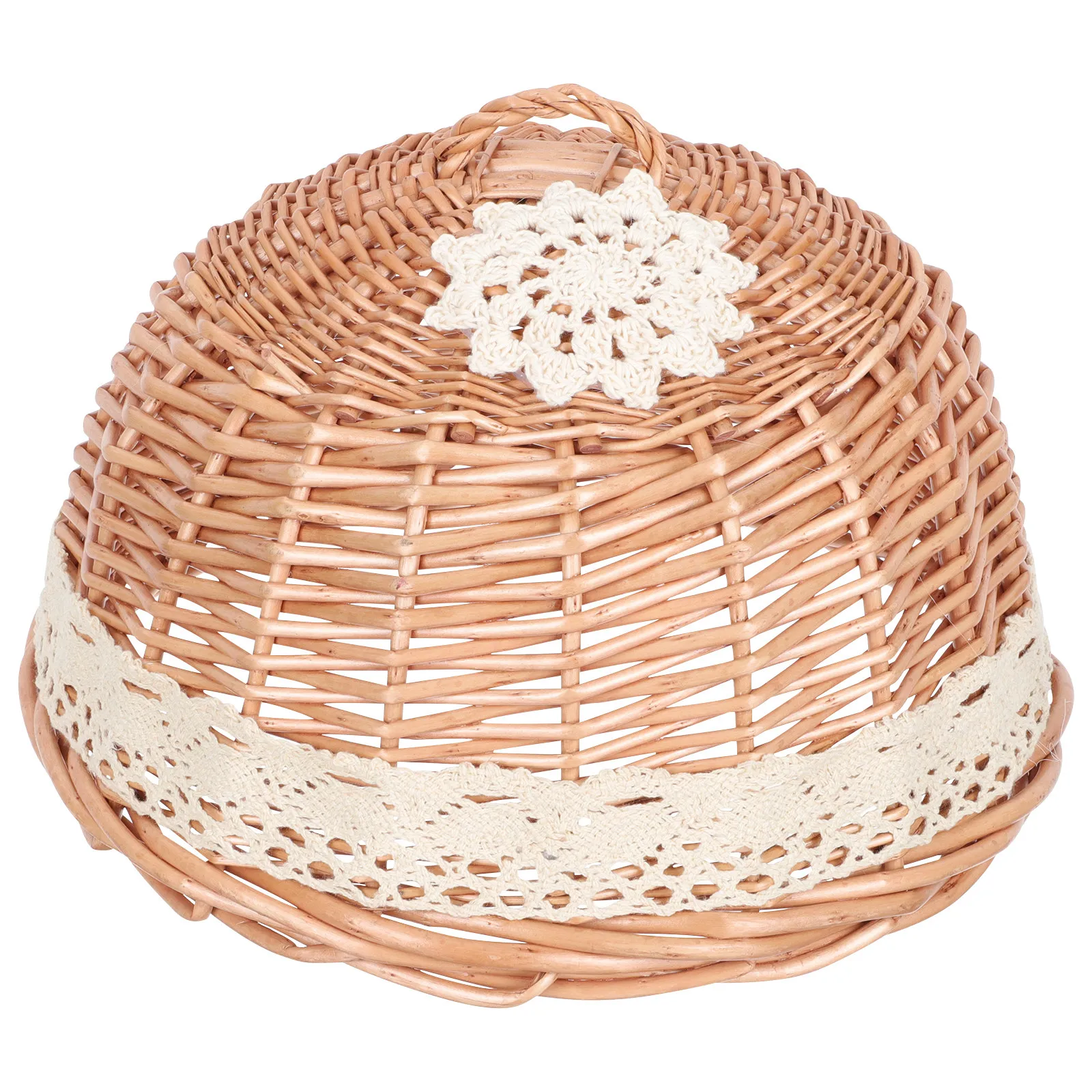 

Exquisite Wicker Style Food Cover Dome for Cake Bread Pastry Afternoon Tea Dessert Photography Prop Restaurant Bakery Display
