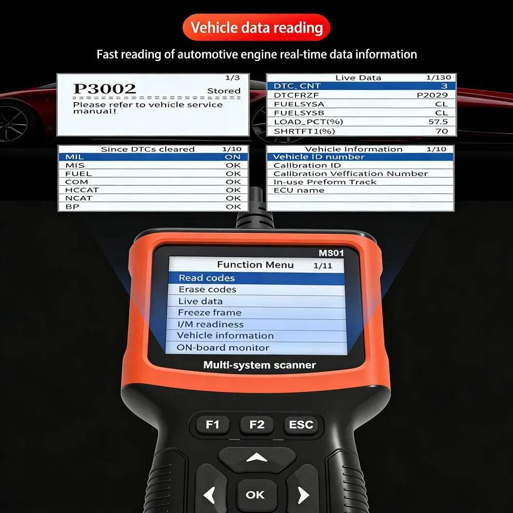Picture 5: VESSTEK New Style M301 Car Scanner Repair Tools Skaner Obd2 Outils De Diagnostic Automobile for All OBDII