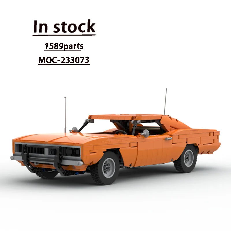 

MOC-233073 Новый городской спортивный автомобиль, гоночный строительный блок, модель 1489, детали MOC, креативный детский строительный блок для мальчиков на день рождения, игрушка