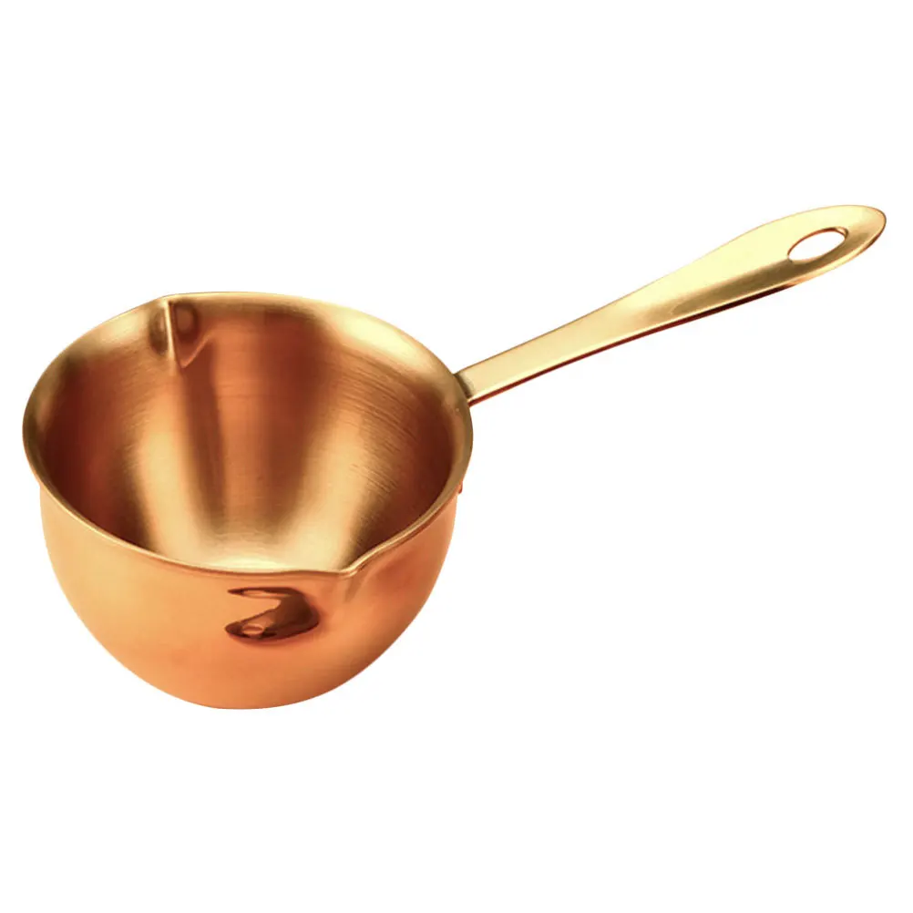 

Mini Stainless Steel Sauce Pan Small Wok with Handle Lightweight Pour Oil Heating Pot Multi-Functional Boiled Milk Cheese