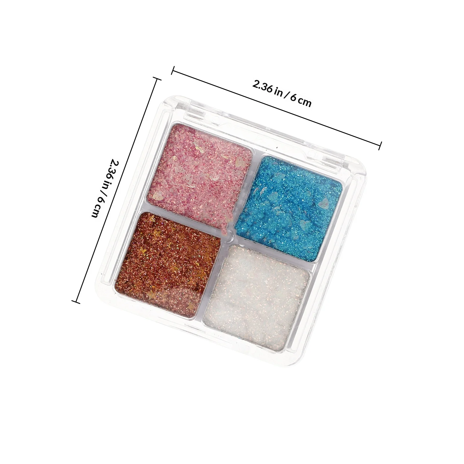 2 szt. Paleta cieni do powiek z cekinami, brokatowe cienie do powiek, błyszczący makijaż oczu na imprezę, do klubu nocnego, na wesele, do makijażu scenicznego