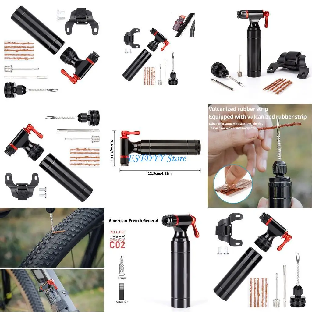 

G6DE Multifunction Aluminum Alloy Bicycles Tire Patches Set Bicycles Tube Maintenance Repair Tool For Quick Roadside Repairs