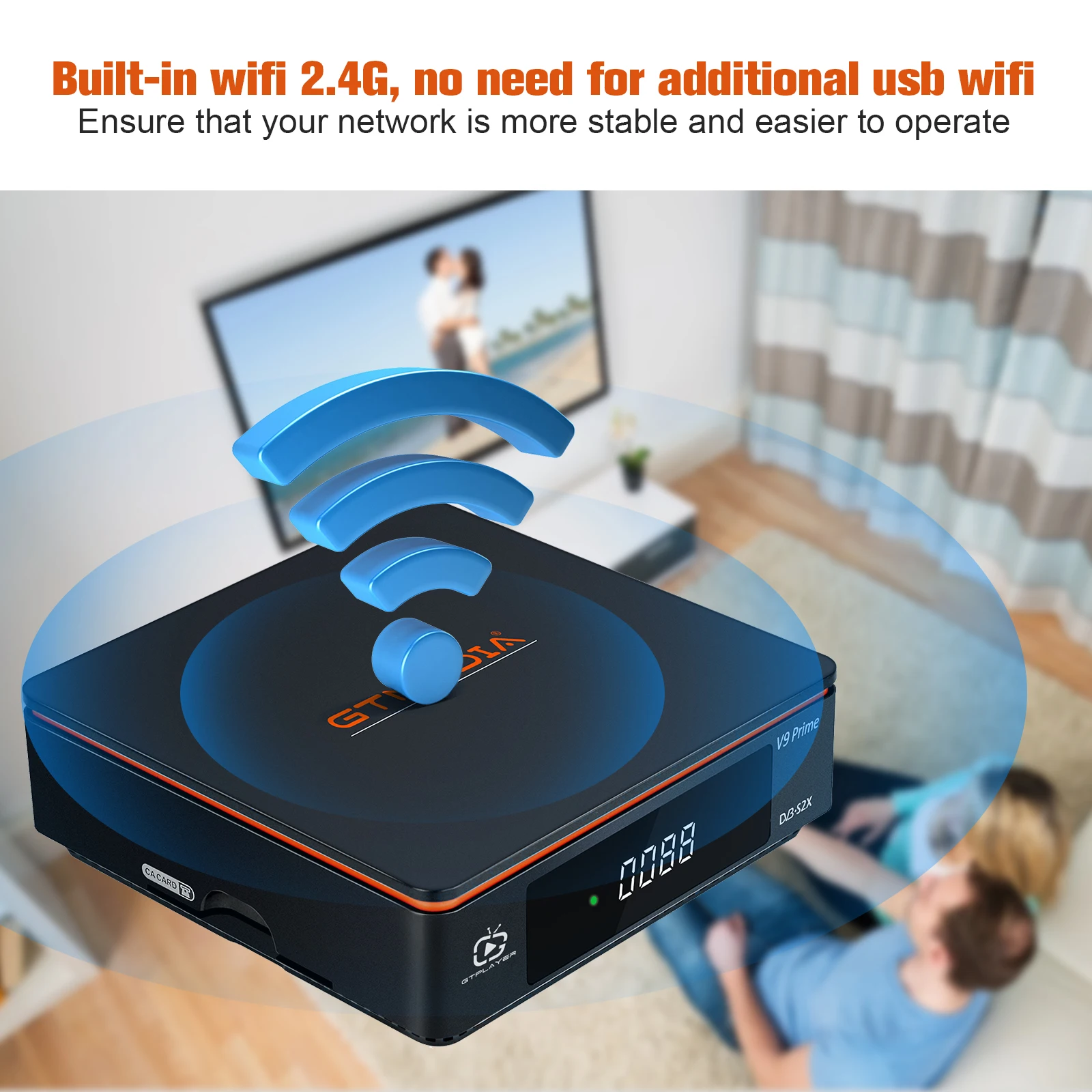 GTMEDIA V9 Prime Satellite TV HD Decoder For LA Chile Peru 70W 61W IKS Spanish Stable LACAM DVB-S/S2/S2X H.256 TV Box Receptor