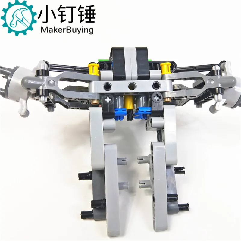 small particle technology building block front wheel steering with shock absorber differential MOC model SNP78