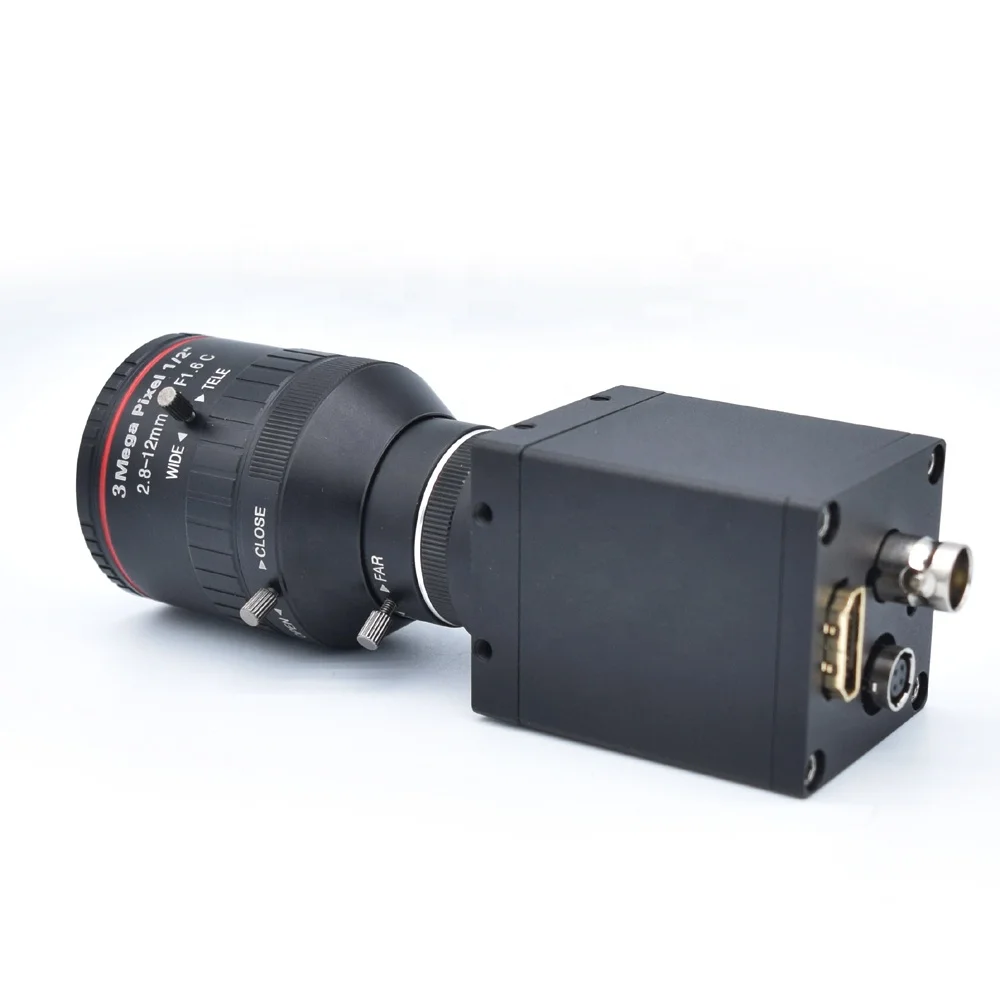 SDI HD MI Camera 1/2 CMOS IMX385 1080P Digital Security Camera, Industry Digital C-Mount With 12-36mm Manual Zoom Lens OSD Menu