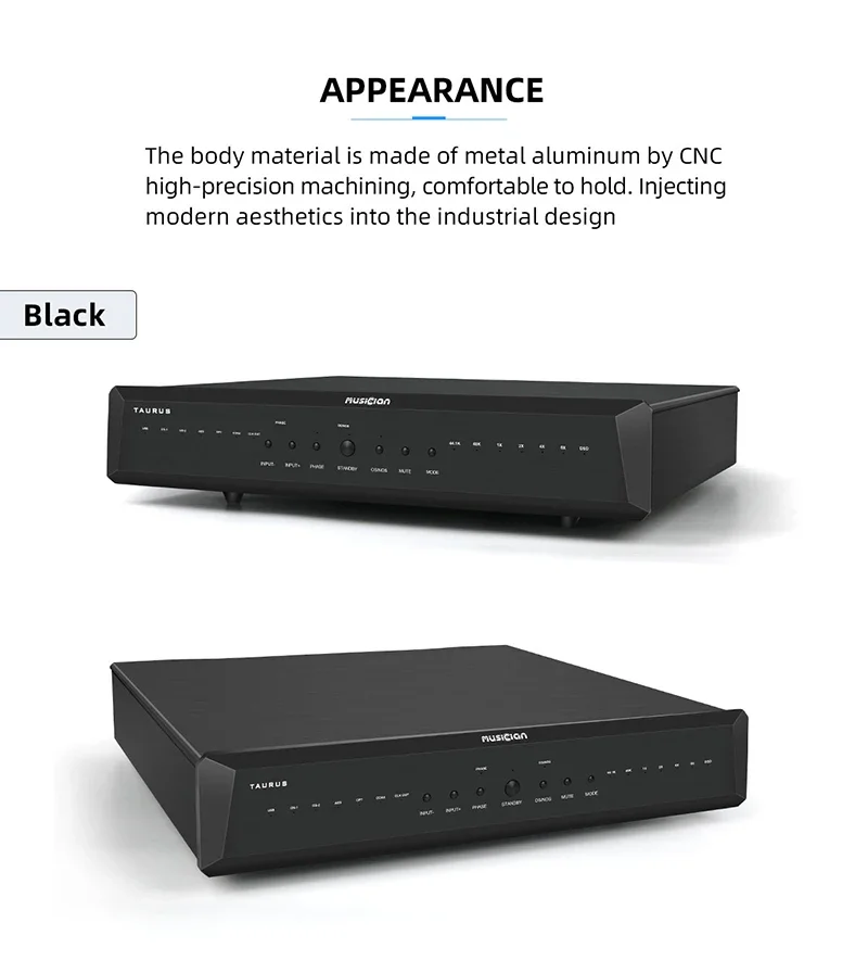 Musisi TAURUS R2R Audio DAC USB I2S DAC ubah Chip Decoding dekoder HiFi DSD1024 PCM1536 XLR seimbang RCA keluaran ujung tunggal