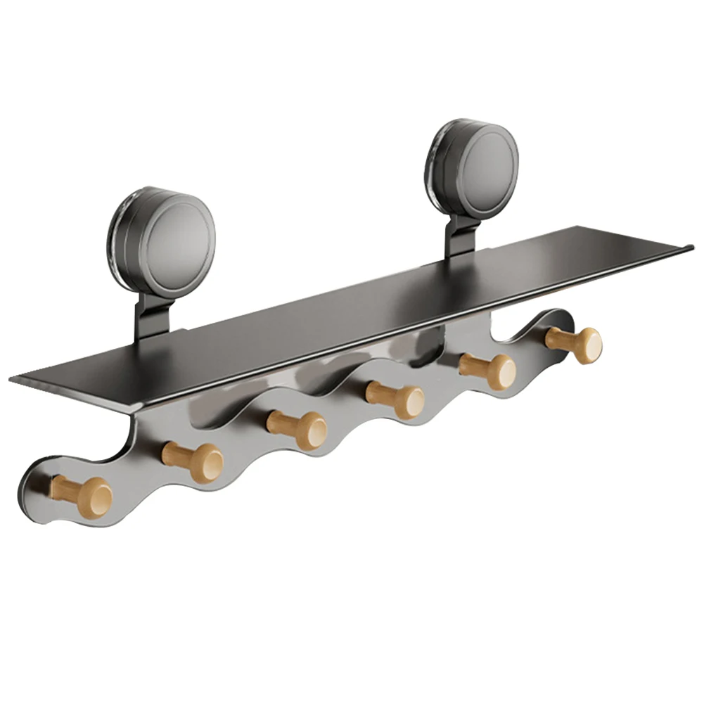 Carbon Steel Shelf Adsorption Type Rack Clutter Reduction Interior Decor Accessory Key Organizer Sleek Modern Design