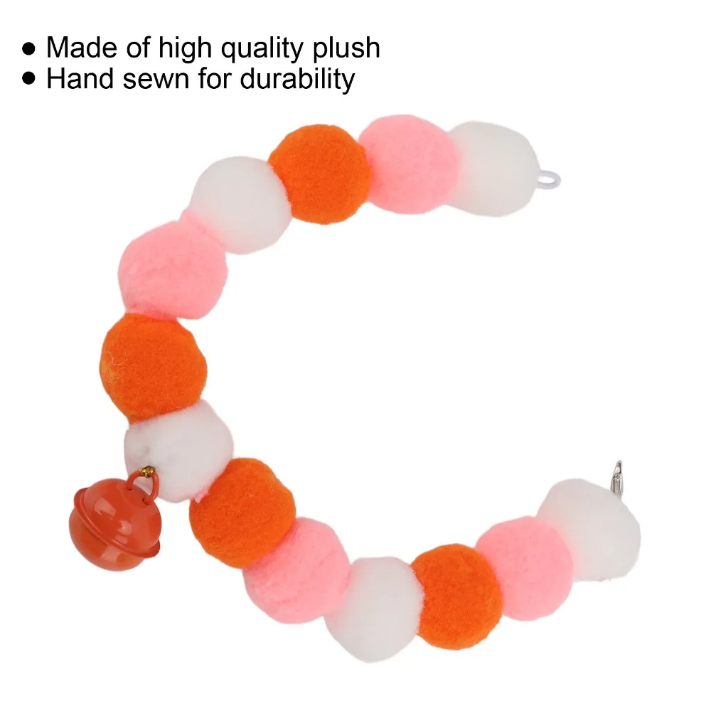 Cozy Lightweight Pet Collar Soft Elastic Cat Collar with Bell Pom Pom Collar Daily Use