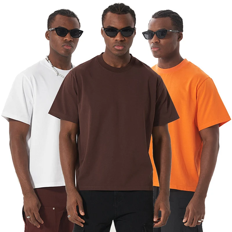 

100 Cotton Solid Color T-Shirt Short Sleeve Plain Round Neck Tee Shirts Summer Basic Style Loose Tshirt Tops for Men and Women