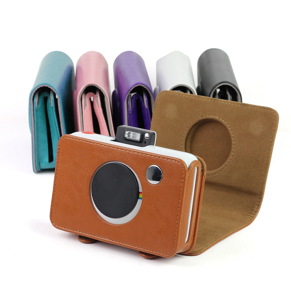 

Simple Solid Design PU Case for Snap Touch Purple Protects from Scratches Shocks Snap Touch Camera Case