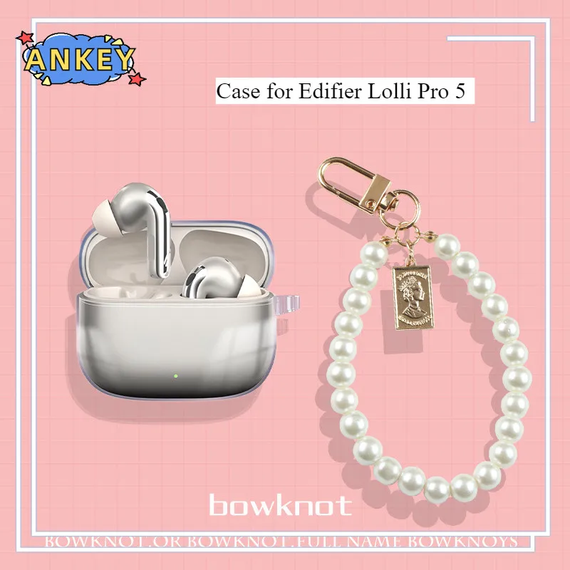 Para Edifier Lolli Pro 5 funda protectora transparente TPU cubiertas Bluetooth auricular Shell