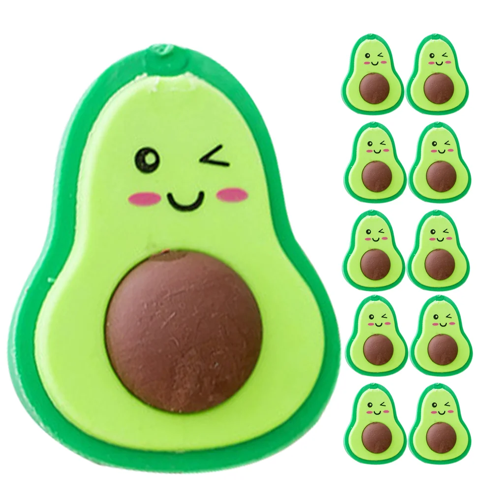 

20 Pcs Avocado Eraser Cartoon Model Erasers Small Gifts Bulk Shaped Drawing Portable Cute for Office