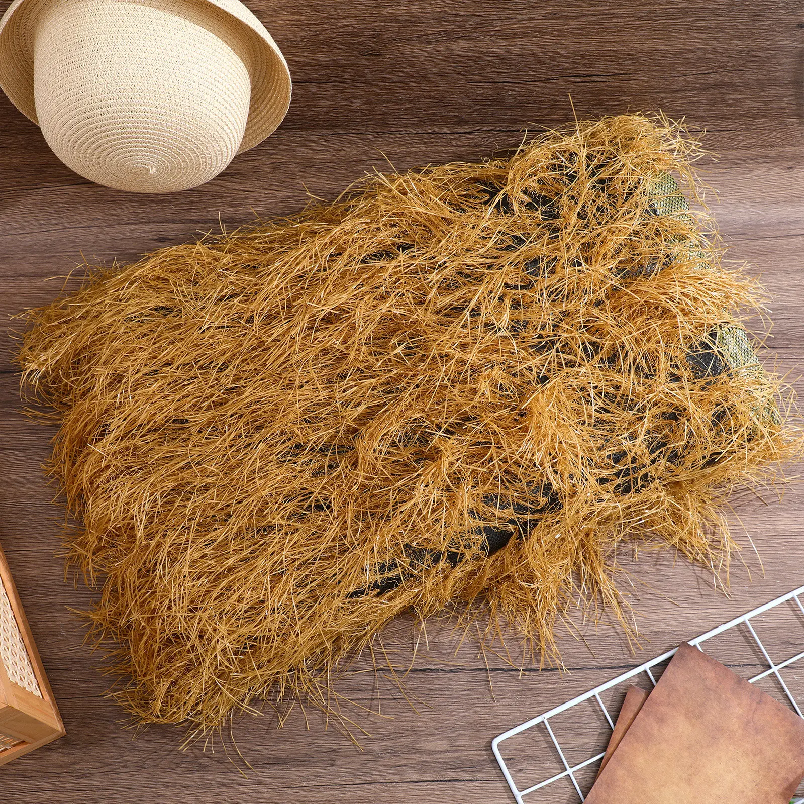 Artificial Straw Roof Garden Patio Simulated Thatch Plastic Decorative Landscaping Cover Blind Grass Simulation Straw Roof