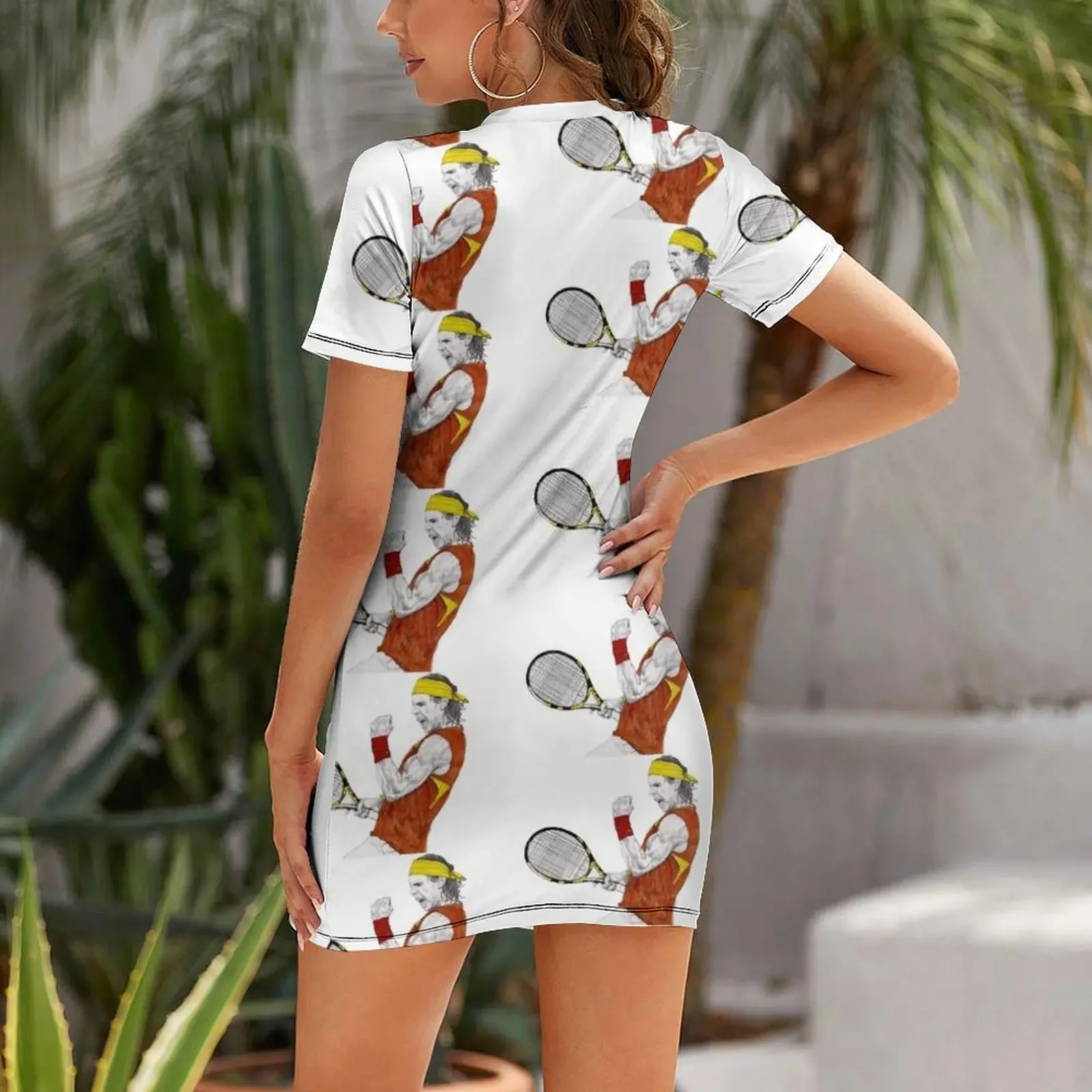 Abito da tennis Nadal a maniche corte, abito da sera, abito da ballo da donna 2025, abito lungo da donna 2025