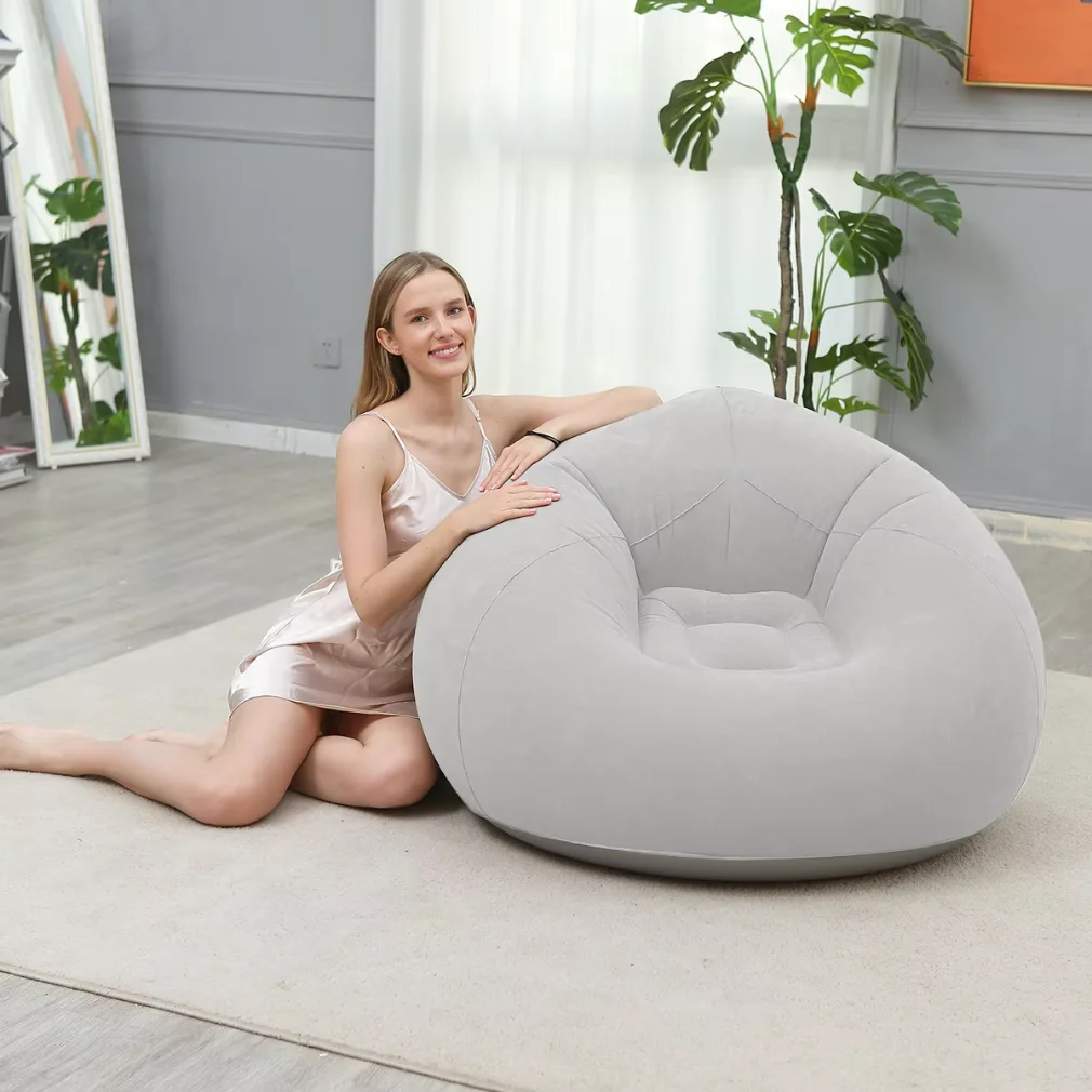Portable Inflatable Sofa PVC Foldable, Inflatable Chair for Living Room Camping Beach