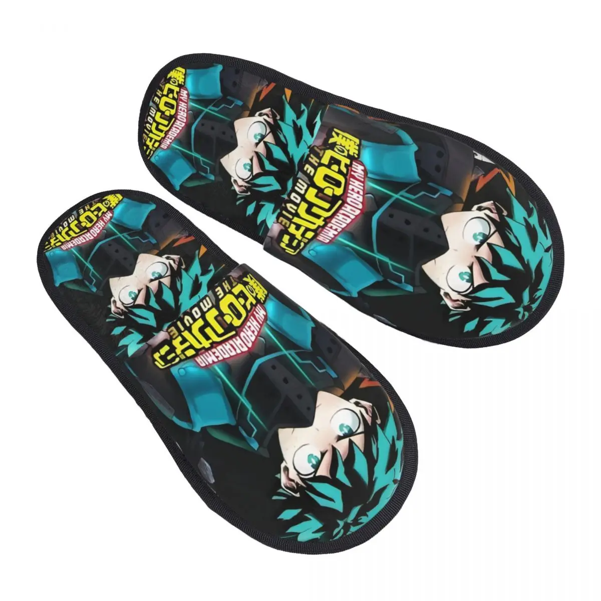 Custom Japan My Hero Academias Anime Manga Soft Memory Foam House Slippers Women Comfy Warm Anti-skid Sole Slipper