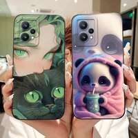 For Realme 9 Pro 2022 Case RMX3472 Cute Panda Cartoon Cover Soft Silicone Matte Phone Ptotective Shell For Realme9 Pro 9pro Case