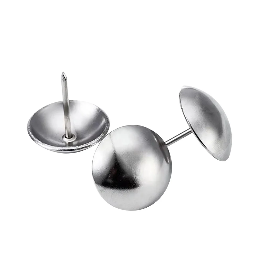 100Pcs 16x20mm Round Head Gold Finish Non-Damaging Fasteners for Cork Board Paper Photo Display Silver