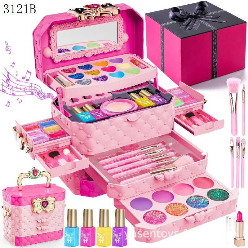 2026 2026 Cross-border Selling Children's Cosmetics Set Girl Toys Children's Makeup Lipstick Nail Polish Gift Dresser - Aliexpress Deal