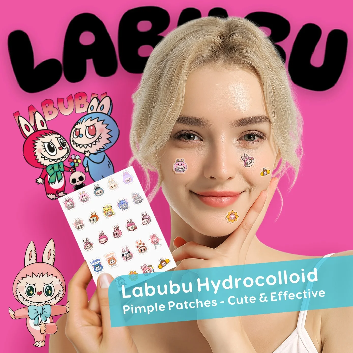 250 قطعة من رقعة حب الشباب الكرتونية، رقعة حب الشباب كونسيلر الوجه اللطيفة على شكل قطة، آمنة وغير سامة ولطيفة وغير مزعجة